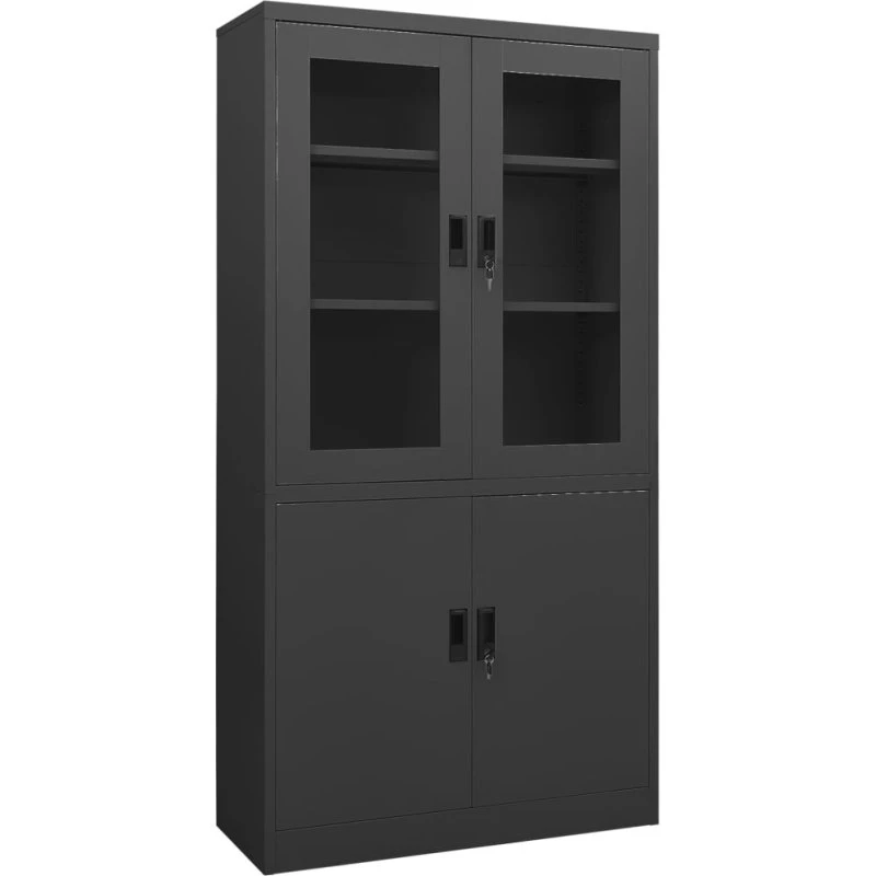 vidaXL kontorskab 90x40x180 cm stål – antracitgrå
