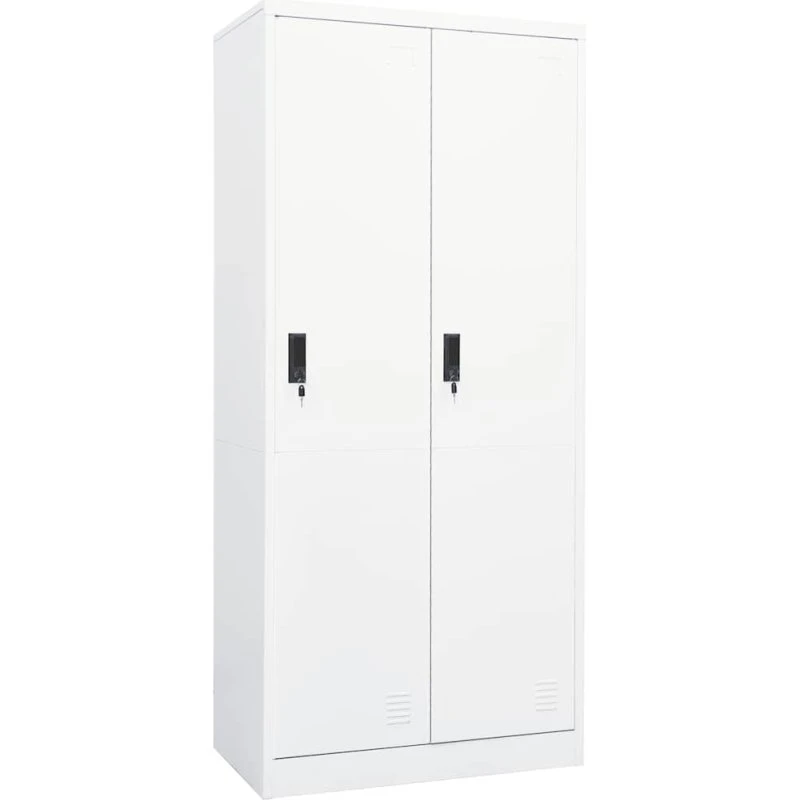 vidaXL klædeskab i stål 80x50x180 cm - hvid