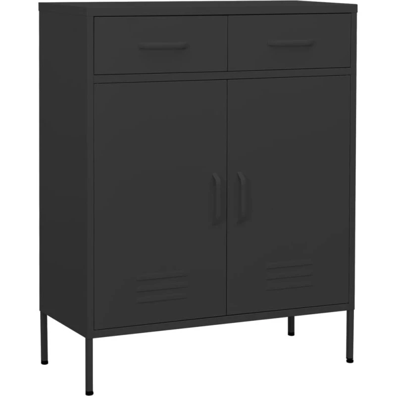 vidaXL opbevaringsskab i stål 80x35x101,5 cm - antracit