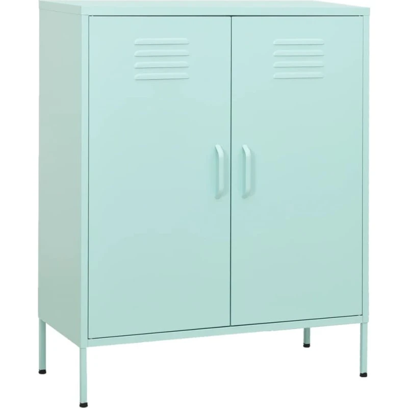 vidaXL opbevaringsskab i stål 80x35x101,5 cm mintgrøn