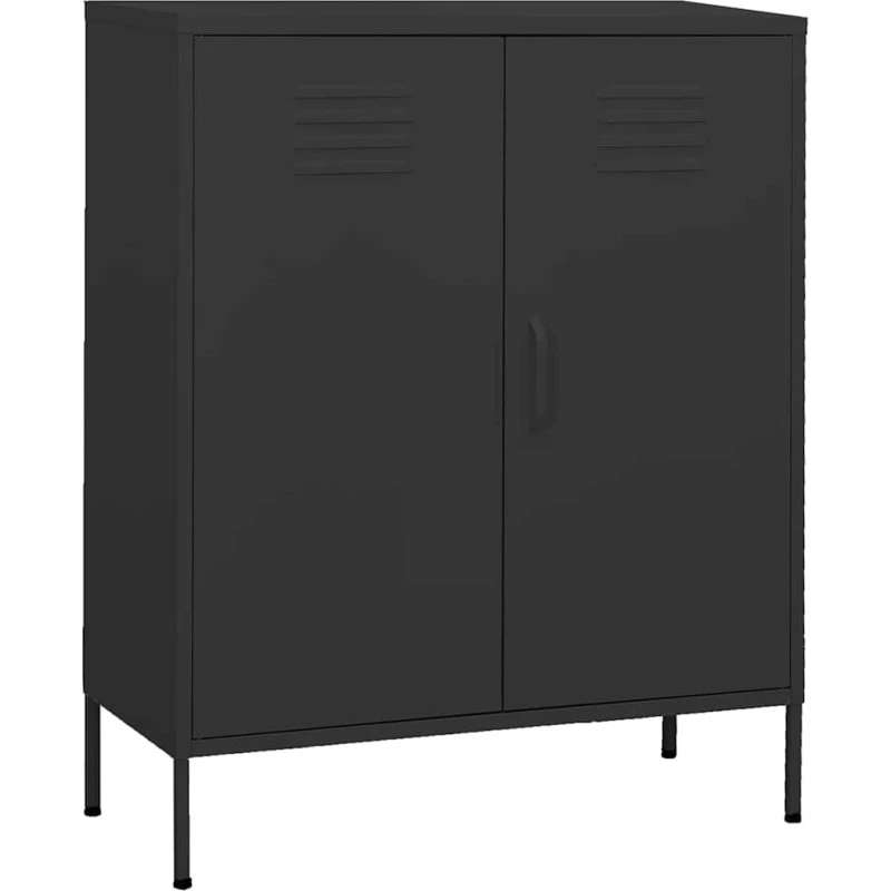 vidaXL opbevaringsskab 80x35x101,5 cm stål antracit