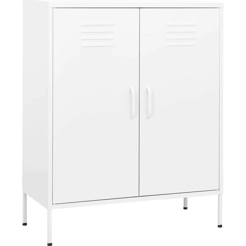 vidaXL opbevaringsskab 80x35x101,5 cm stål hvid