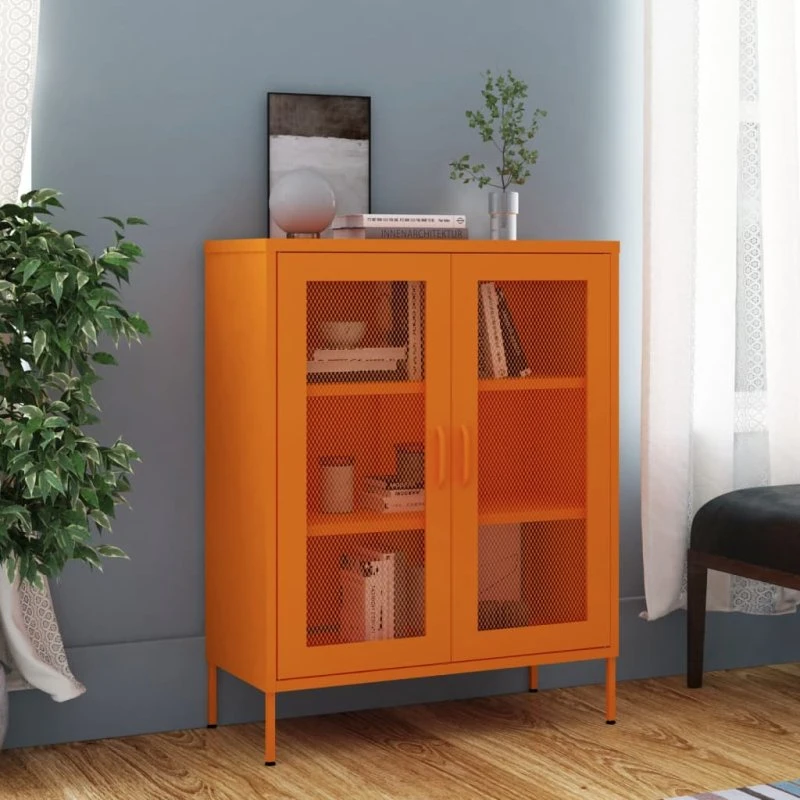 vidaXL opbevaringsskab i stål 80x35x101,5 cm – orange