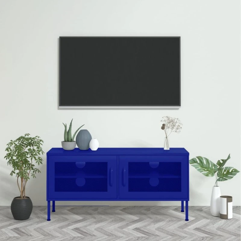 vidaXL TV-skab 105x35x50 cm stål – marineblå