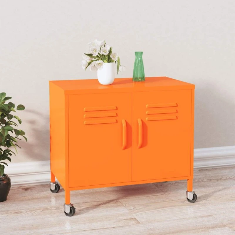 vidaXL opbevaringsskab 60x35x56 cm stål orange