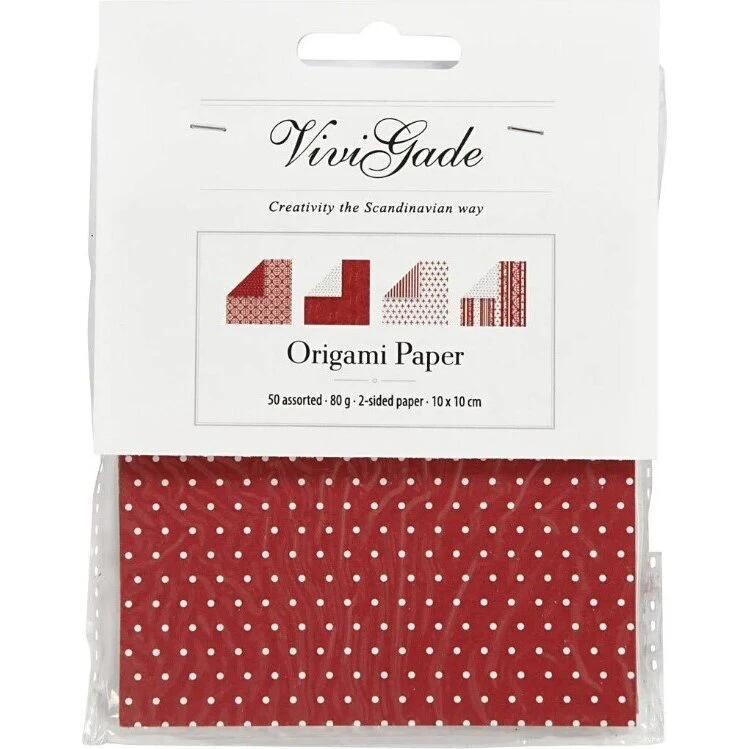Vivi Gade Copenhagen origamipapir 10x10 cm 80 g, 50 ark