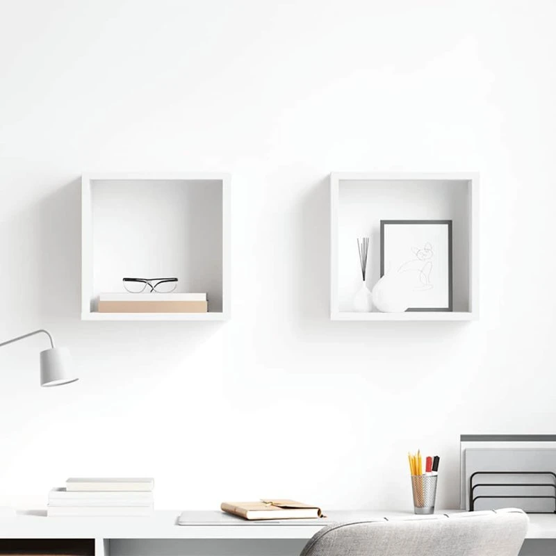 vidaXL kubeformede væghylder 2 stk. 30x15x30 cm hvid