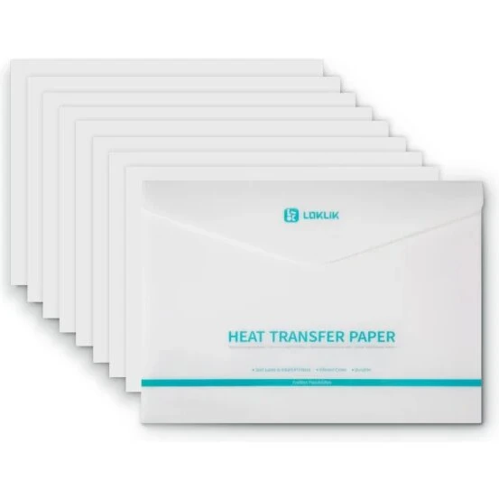 LOKLiK varmeoverførselspapir til mørkt stof, 8 stk (A4)