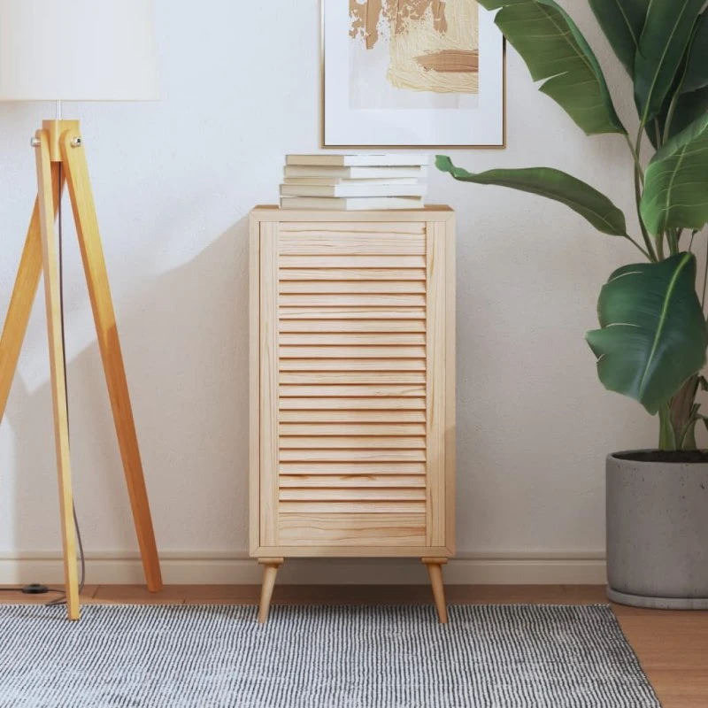 vidaXL skabslåge 69x39,4 cm massivt fyrretræ, lameldesign
