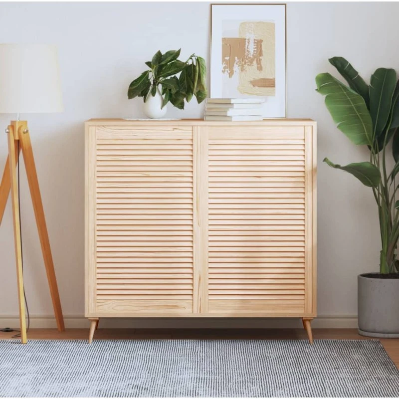 vidaXL skabslåger 2 stk. 99,3x59,4 cm lameldesign i massivt fyrretræ