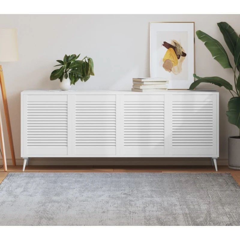 vidaXL skabslåger 4 stk. 61,5x49,4 cm lameldesign, massivt fyr, hvid