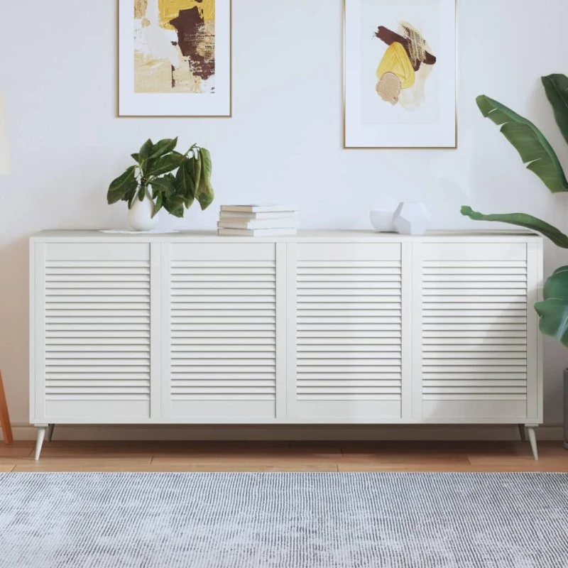 vidaXL skabslåger 4 stk. 69x49,4 cm lamel massivt fyr hvid