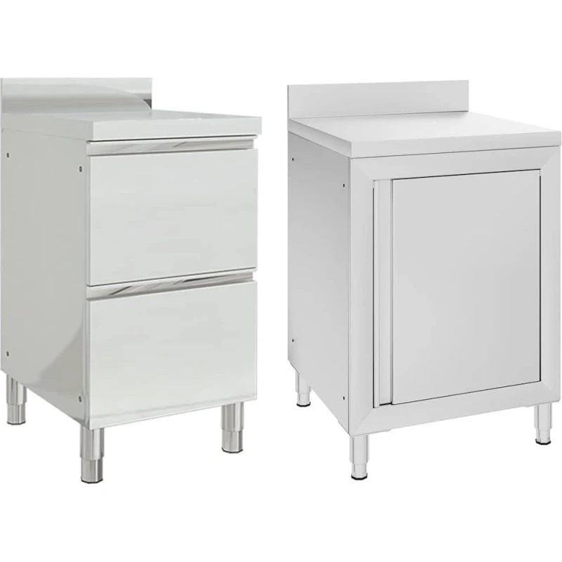 vidaXL kommercielle køkkenskabe 2 stk., rustfrit stål