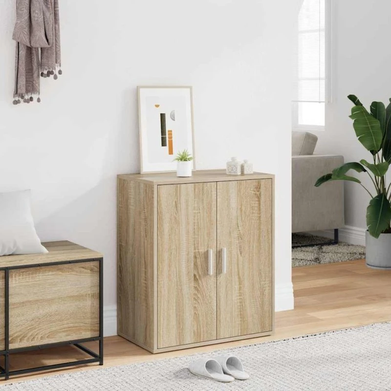 vidaXL skoskab 60x35x70 cm konstrueret træ Sonoma-eg