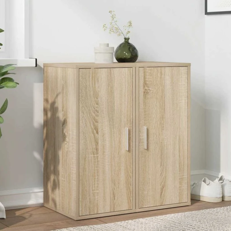 vidaXL Skoskabe 2 stk. 32x35x70 cm – Konstrueret træ Sonoma-eg