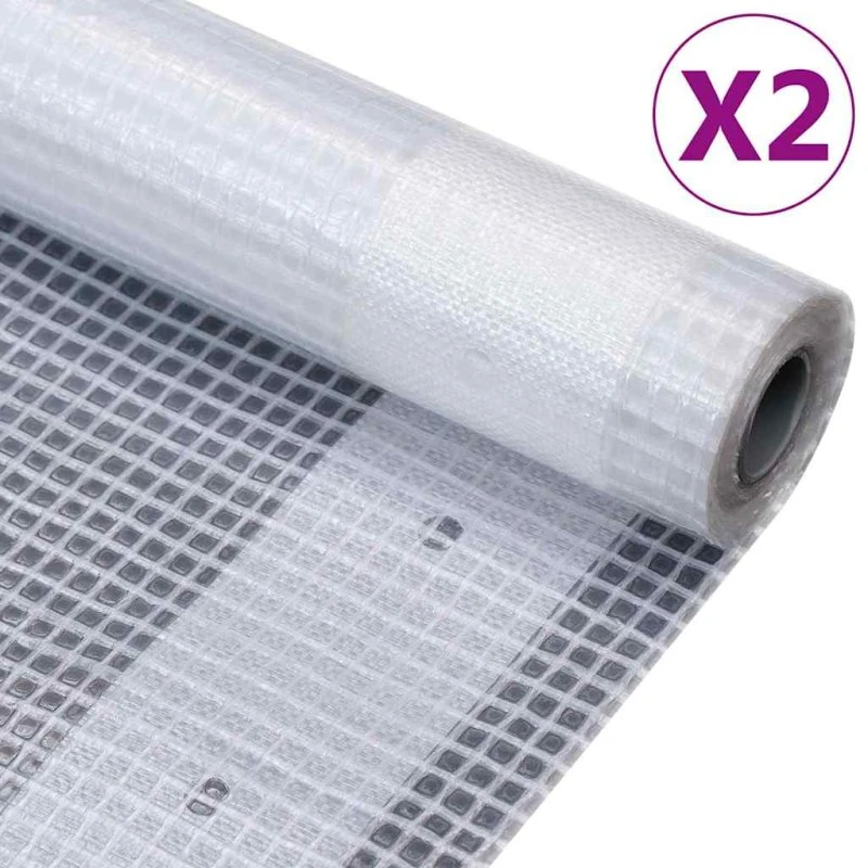 vidaXL Leno-presenninger 2x15 m 260 g/m² hvid (2 stk.)