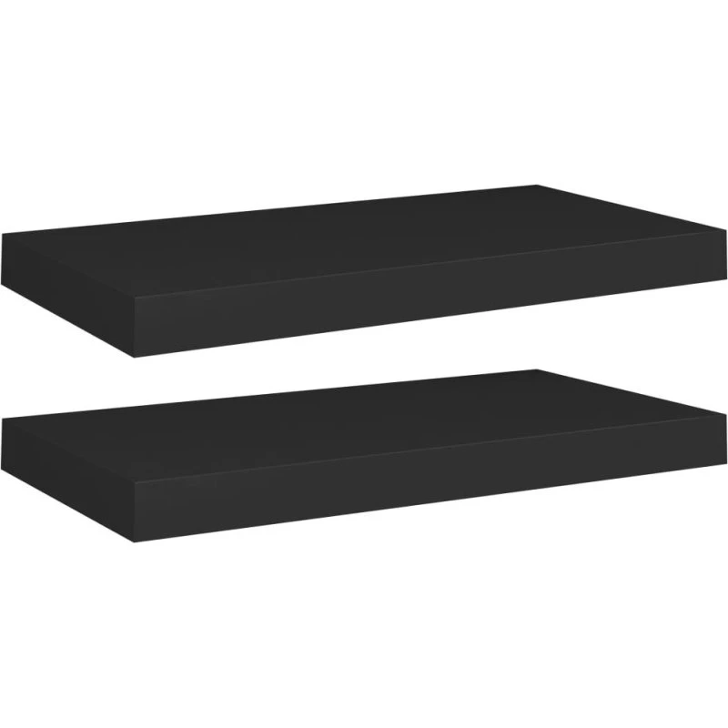 vidaXL væghylder 2 stk. 50x23x3,8 cm MDF sort