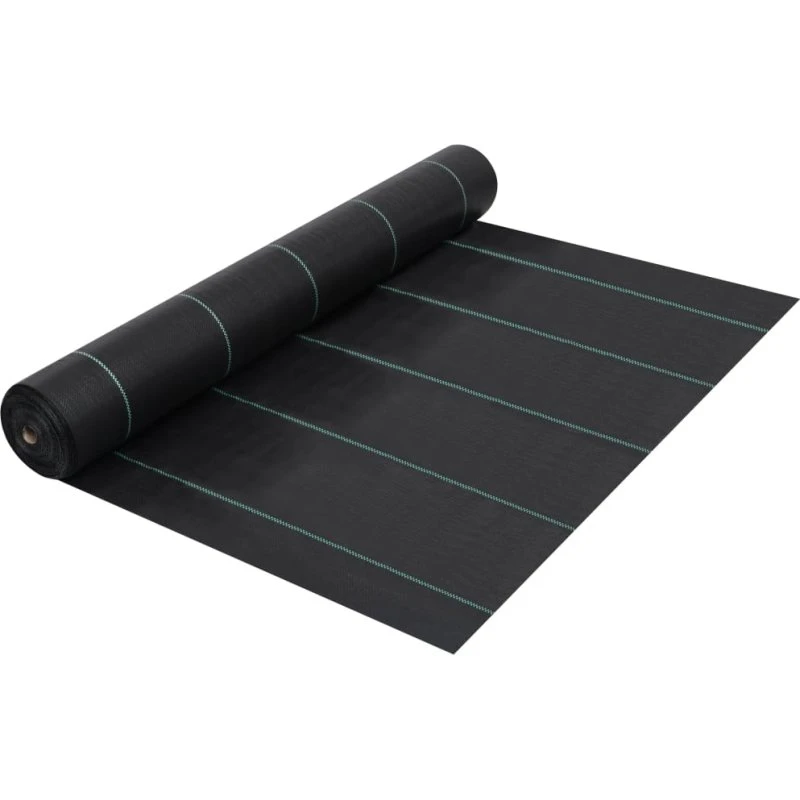 vidaXL ukrudtsdug PP 2 x 100 m - sort