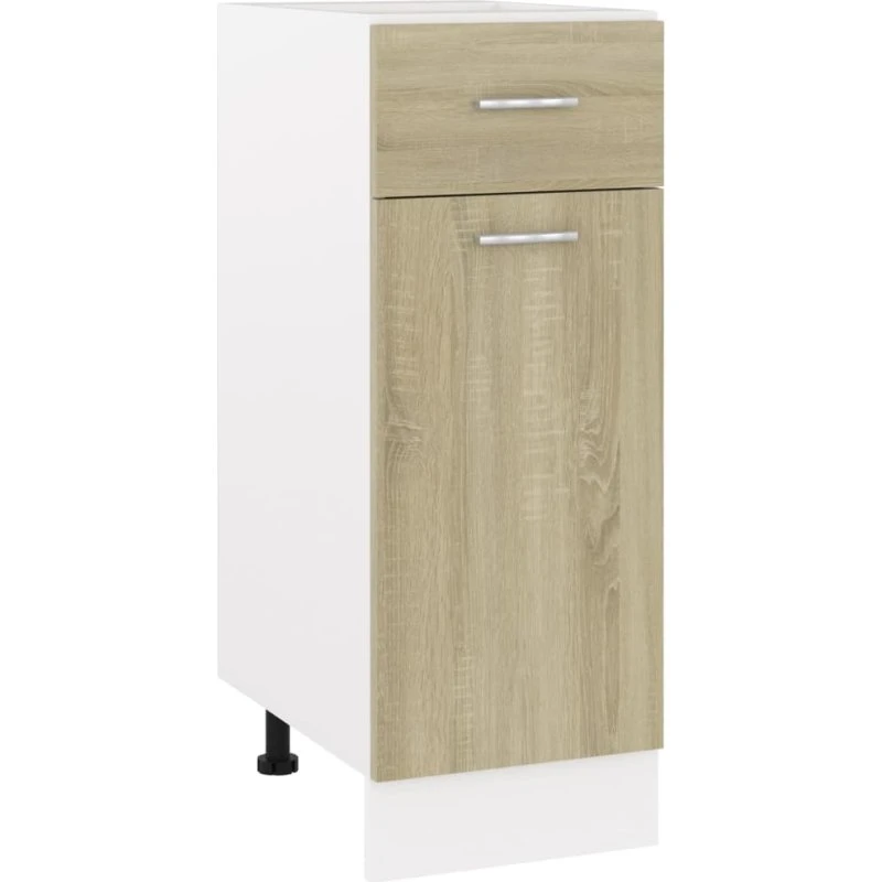 vidaXL skuffebundskab Lyon Sonoma eg 30x46x81,5 cm