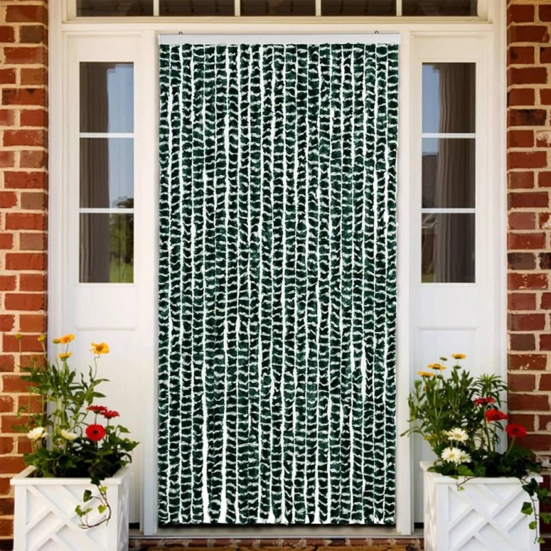 vidaXL insektgardin 90x220 cm chenille grøn/hvid