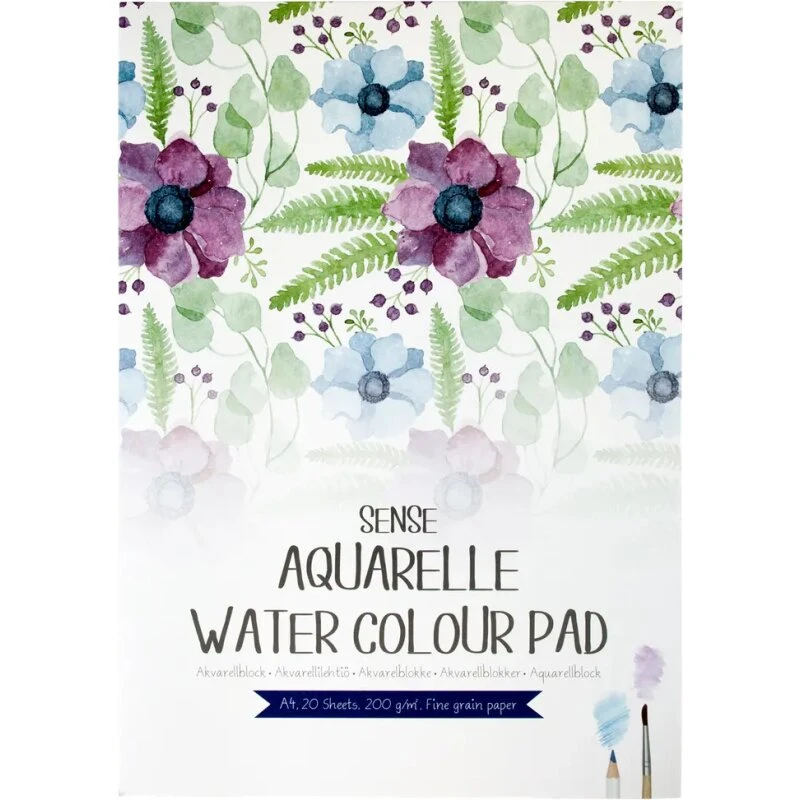 Sense Akvarelblok A4 200 g - 20 blade