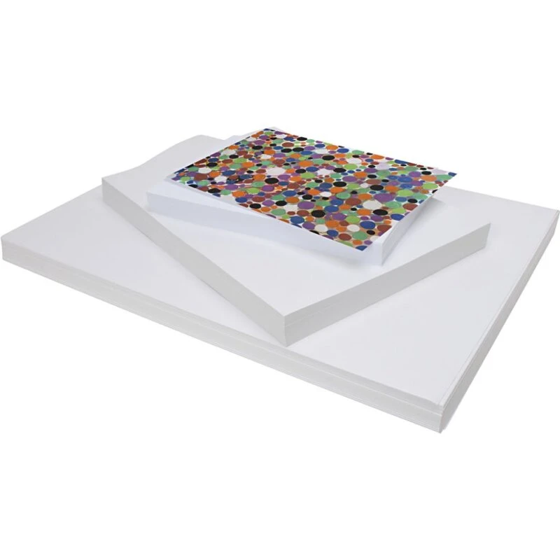 Karton A2/A3/A4 180 g hvid - 3 x 100 ark