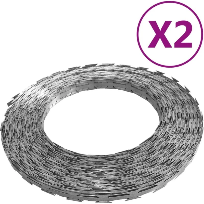 vidaXL BTO-22 pigtråd 2 x 100 m stål