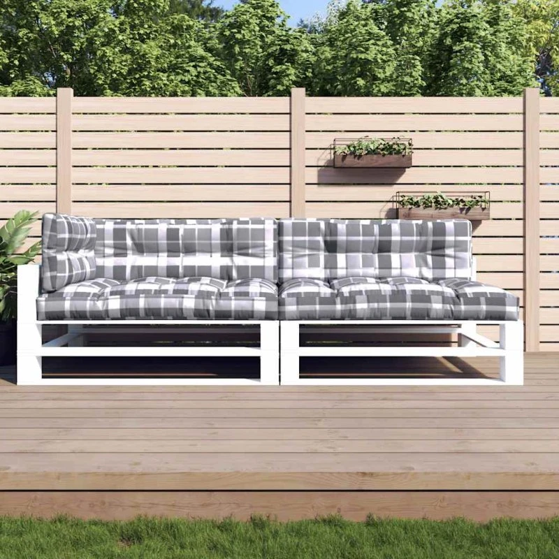 vidaXL pallehynder 5 stk. stof gråternet