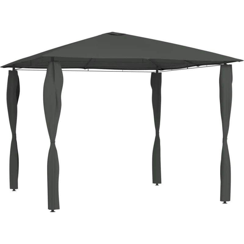 vidaXL pavillon 3x3x2,6 m 160 g/m² antracitgrå