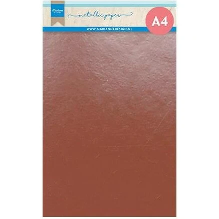 Marianne Design A4 Metallic Paper 5 stk – Copper CA3173
