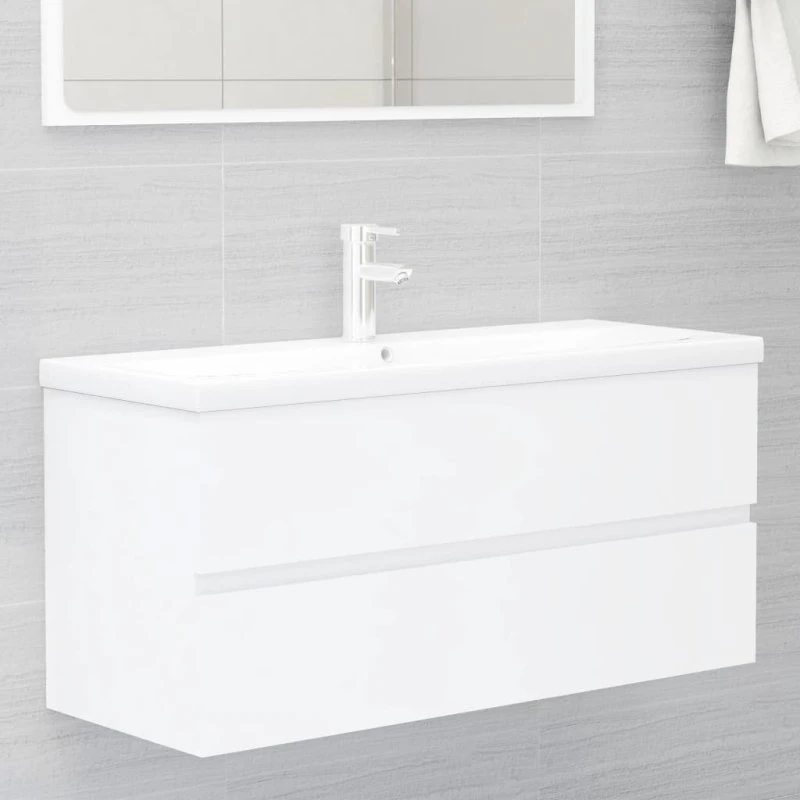 vidaXL skab til håndvask 100x38,5x45 cm hvid