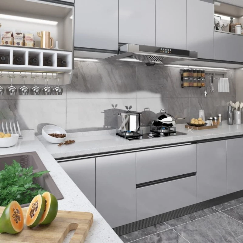 vidaXL selvklæbende møbelfolie 500x90 cm PVC sølv højglans