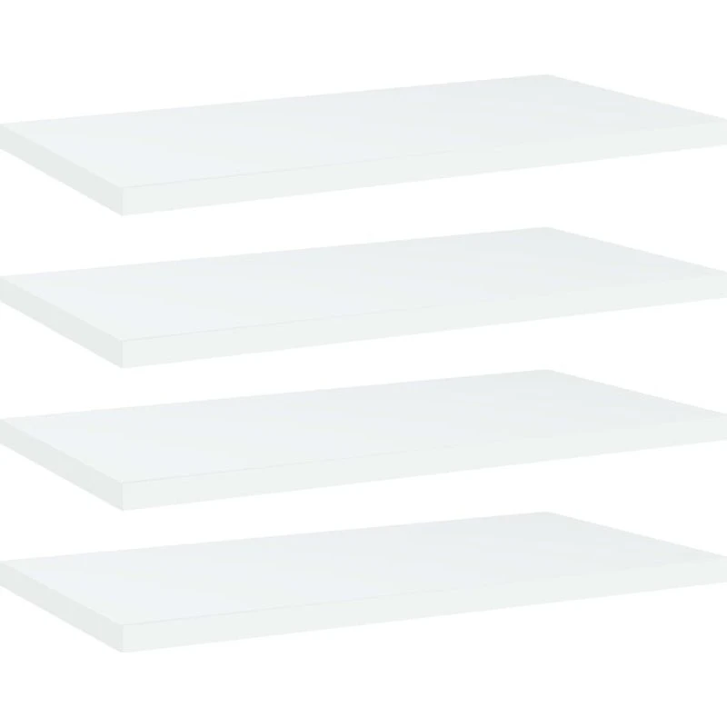 vidaXL boghylder 4 stk. 40x20x1,5 cm hvid