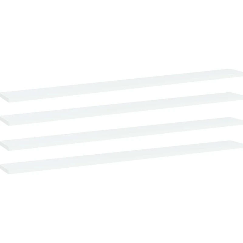 vidaXL 4 stk. boghylder 100x10x1,5 cm konstrueret træ, hvid