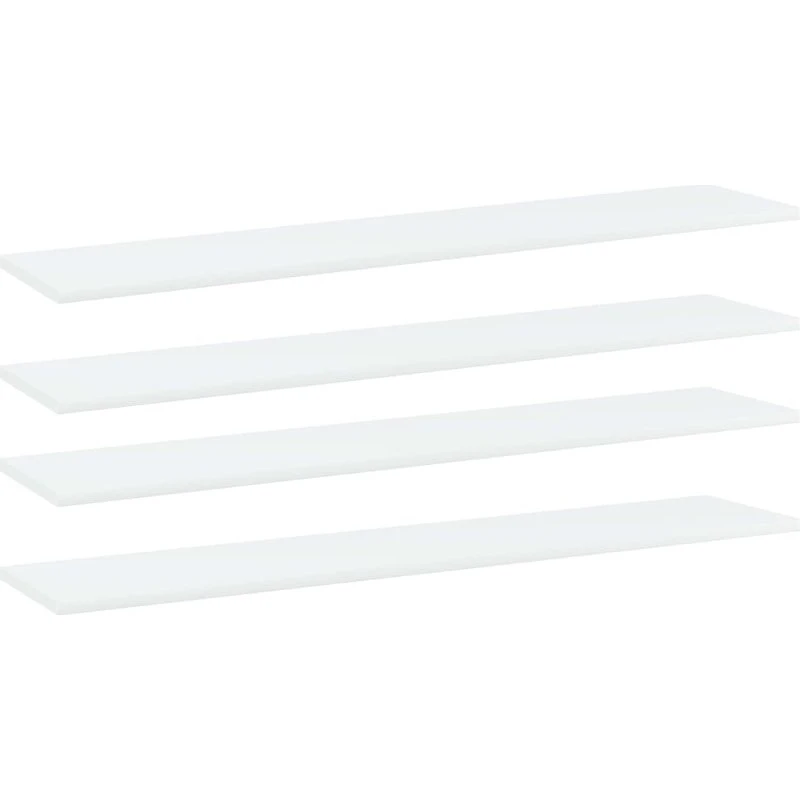 vidaXL boghylder 4 stk. 100x20x1,5 cm hvid