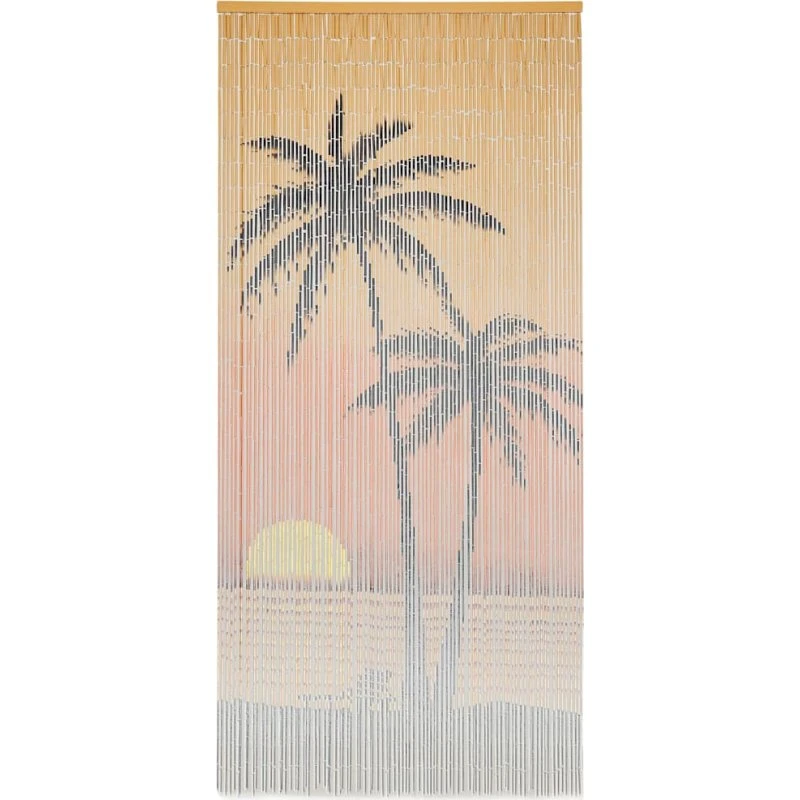 vidaXL insektgardin bambus 90 x 200 cm med palmeprint