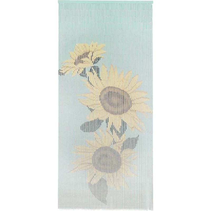 vidaXL insektgardin bambus 90 x 200 cm - solsikketryk