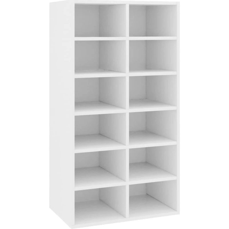 vidaXL skoreol 54x34x100,5 cm, konstrueret træ hvid