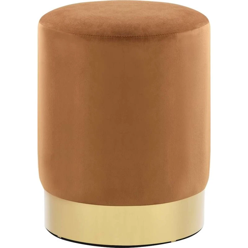 vidaXL puf i fløjl 28x36 cm, brun og guldfarvet
