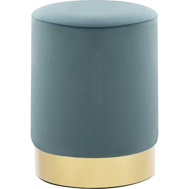 vidaXL puf fløjl 28 x 36 cm lyseblå og guldfarvet