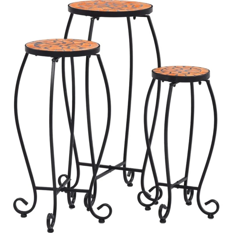 vidaXL Mosaikborde 3 stk. keramik terracotta 30x70 cm