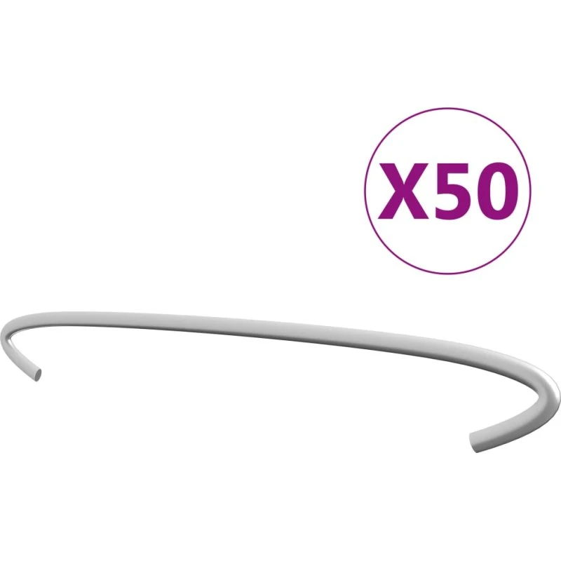 vidaXL Gabionkroge 50 stk. galvaniseret stål 30 cm