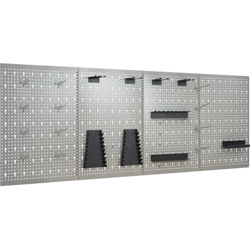 vidaXL vægmonterede værktøjspaneler 4 stk 40x58 cm stål