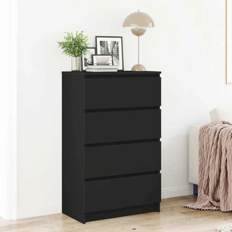 vidaXL skænk 60x35x98,5 cm i konstrueret træ, sort