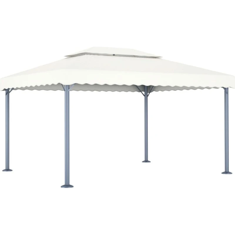 vidaXL pavillon 400x300 cm aluminium cremefarvet