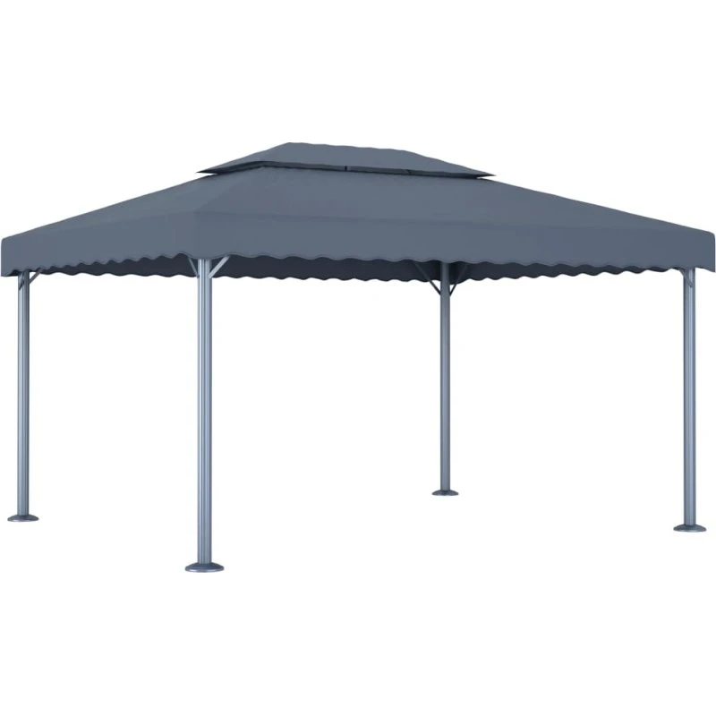 vidaXL pavillon 400x300 cm aluminium - antracitgrå