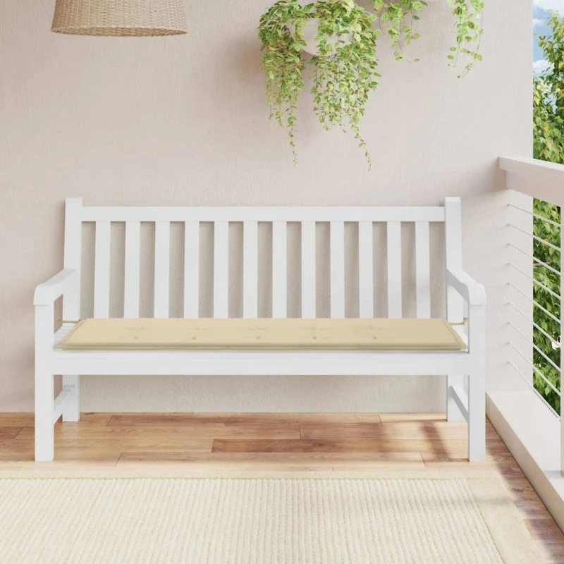 vidaXL hynde til havebænk 150x50x2 cm Oxfordstof beige