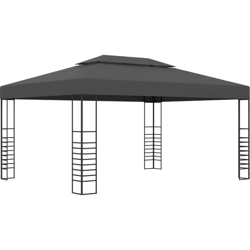 vidaXL pavillon 3x4 m antracitgrå (180 g/m²)