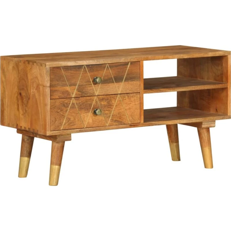 vidaXL TV-skab 85x35x47 cm i massivt mangotræ