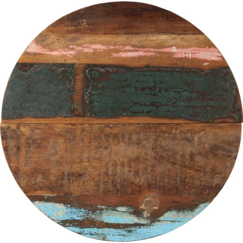 vidaXL rund bordplade 70 cm 25–27 mm massivt genbrugstræ